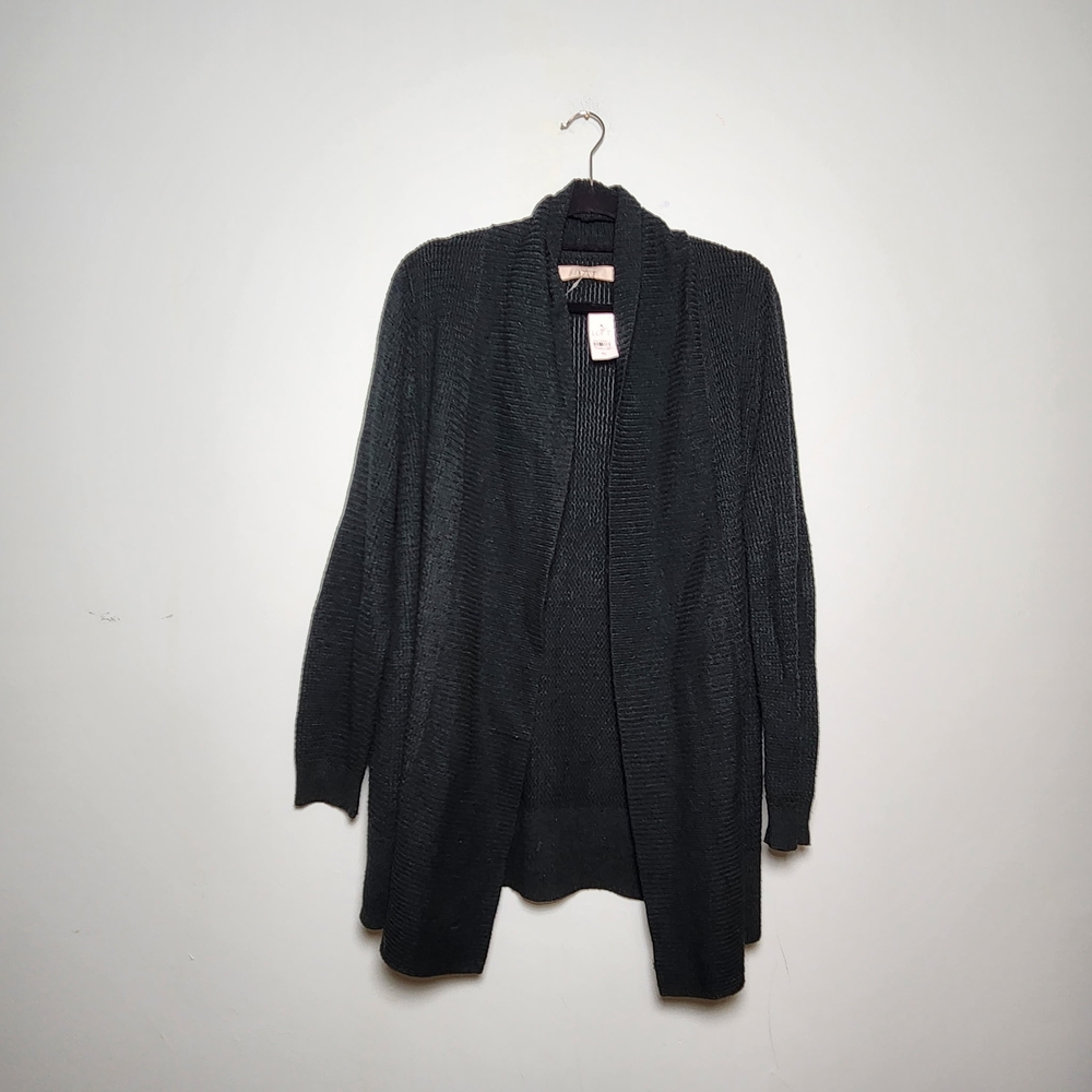 LOFT Open Front Knit Cardigan Sweater XL Camel Hair Blend NWT